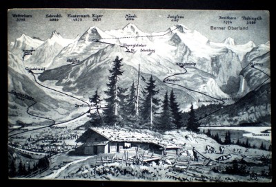 P.225 CP ELVETIA MUNTII ALPI BERNER OBERLAND foto