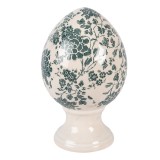 Cumpara ieftin Ou Paste decorativ ceramica bej verde &Oslash; 12x19 cm