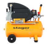 Compresor de aer Stager Air 20D24, 24L, 8 bar, 200 l/min