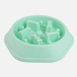 Bol Hranire Lenta pentru Caini si Pisici, 450 ml, Verde Menta, Anti-Alunecare, CMCLASS