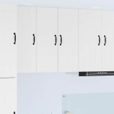 vidaXL Dulap suspendat de bucătărie 2 pcs Alb lucios 30 x 31 x 80 cm 885014