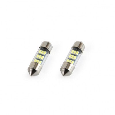 Set becuri auto cu LED sofit compatibil C5W 9 SMD 31mm Alb 12V, destinat competitiilor auto sau off-road foto