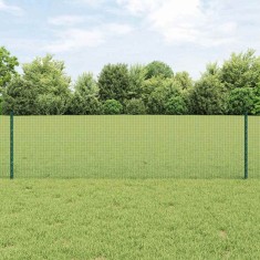 vidaXL &Icirc;ngrădire cu st&acirc;lpi Verde 0.6 x 50 m Oțel