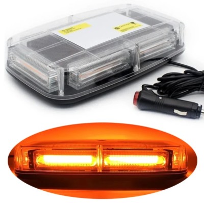 Lampa girofar LED, 36W, 12-24V, lumina galbena, stroboscop, magneti cu protectie, mufa bricheta, 3000K foto