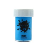 Cumpara ieftin Vopsea pentru fata si corp 15 ml, culoare albastru, pigment fosforescent fluorescent, activare cu apa, efect UV