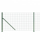 Gard plasa de sarma cu bordura, verde, 1,1x25 m GartenMobel Dekor, vidaXL