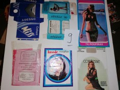 LOT 6 AMBALAJE VECHI CIORAPI / DRES - ROMANESTI / STRAINE - ADESGO ETC - DE COLECTIE