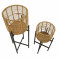 Mauro Ferretti Set Suport De Flori Rattan Cm &Oslash; 38X90-33X60