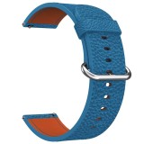Curea piele, compatibila Huawei Watch GT 5 Pro 46mm, telescoape Quick Release, 18cm, Ocean Blue