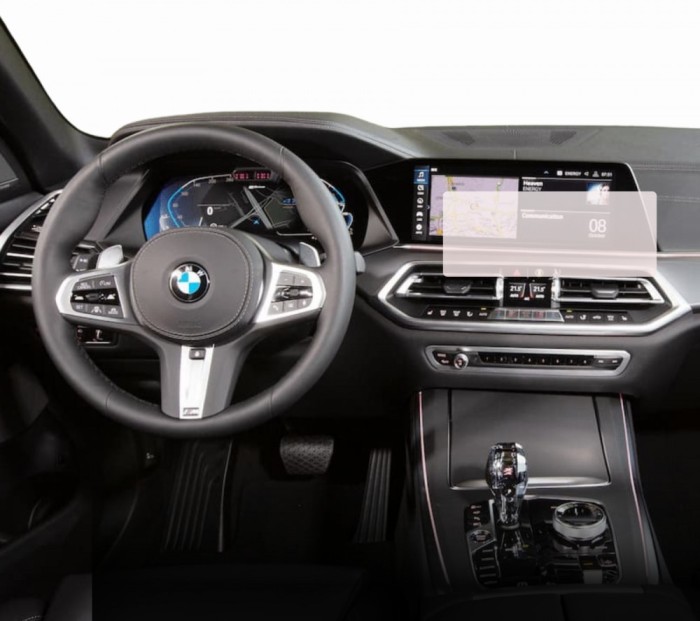 Folie Protectie Navigatie BMW X6 2020-2023, Duragon, protectie Display Navigatie, silicon Transparent, Anti-zgarieturi, kit instalare