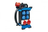 Prelungitor Stecky 12 pentru santier cu 4 prize monofazice schuko 16A 250V , 1 priza trifazica CEE 5 poli 16A IP44 si 1 priza trifazica CEE 5 poli 32A, As Schwabe