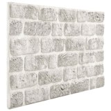 vidaXL Panouri de perete 10 pcs Gri deschis 100 x 50 cm Spumă EPS 332924