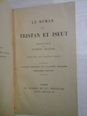 LE ROMAN DE TRISTAN ET ISEUT - Paris foto