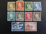 Danemarca - Lot 10 timbre gravate, Regele Frederik IX și comemorative (1960-1961) obliterate -A583
