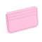 Portcard minimalist din piele naturala, lucrat si cusut manual, Leto, Handmade, Roz, Produs in Romania