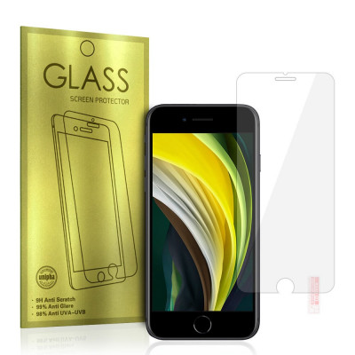 Folie de sticla securizata, tip Gold, pentru iPhone 7 8, Transparenta foto