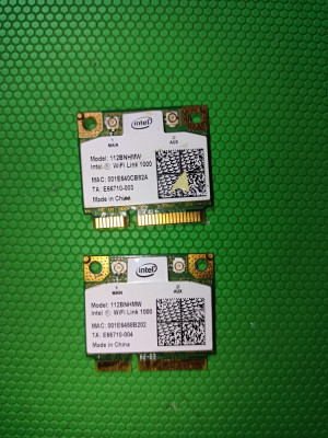 Placa de retea wlan mini PCIe half Intel Wifi Link 1000 300mbps 802.11b/g/n foto