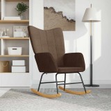 vidaXL Scaun balansoar, maro, material textil 328010
