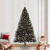 VidaXL Pom de Crăciun artificial pre-iluminat Negru 240 cm PVC 3397165