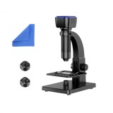 Microscop HEX001-MCB 23, Original Hexacraft, Microbiologic, Premium, 2000X, 2 Lentile profesionale, Lumina LED duala, Conectare WIFI si USB, Baterie d