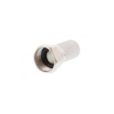 Conector F 20mm +garnitura de cauciuc pentru cablu 7mm WELL