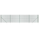 Cumpara ieftin Gard plasa de sarma cu tarusi de fixare, verde, 2,2x10 m