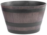 Ghiveci tip butoi Strend Pro Woodeff 52x32 cm, efect lemn, design rustic