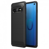 Husa Silicon Carbon Samsung Galaxy A10 (A105), Negru, Premium