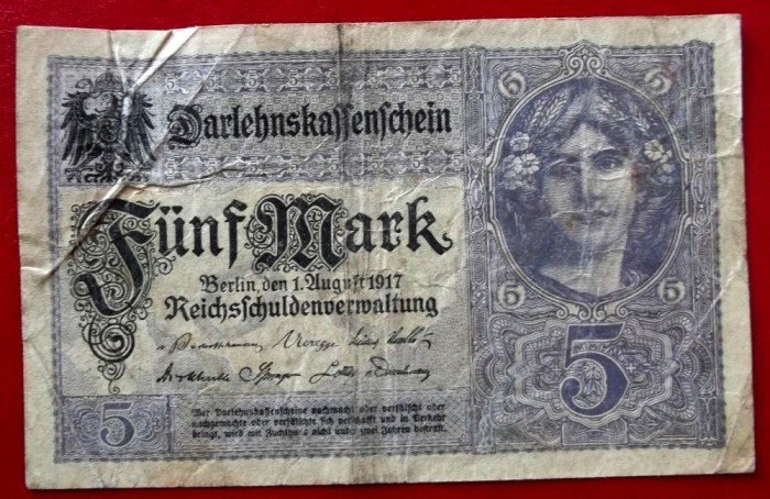 Germania 5 Mark 1917 seria 923 **