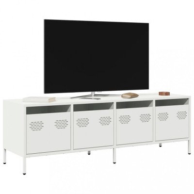 vidaXL Dulap TV, alb, 135x39x43,5 cm, oțel laminat la rece foto