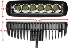 Proiector Led Bar Auto Offroad 18W Proiectoare Auto 12 24V SUV ATV foto