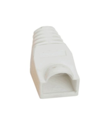 Protectie alba pentru cablu cu modular 8P8C foto