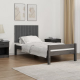 VidaXL Tăblie de pat pentru perete, gri, 95,5x3x60 cm, lemn masiv pin