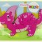 Puzzle interactiv din lemn cu dinozaur roz, Lean 10344