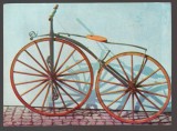 CPIB 24602 CARTE POSTALA - BICICLETA CU ROTI DIN LEMN