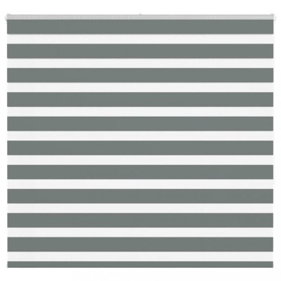 Jaluzea tip zebra gri &amp;icirc;nchis lățime țesătură 150,9 cm poliester foto