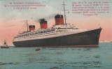 Carte Postala Franta 1939, Pachetbotul Normandie, Circulata, Marina Franceza