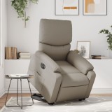 vidaXL Fotoliu electric masaj rabatabil cu ridicare, cappuccino
