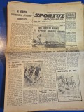ziarul sportul popular 25 octombrie 1966 - dinamo bacau lider in seria 1 si ASA targu mures la fotbal