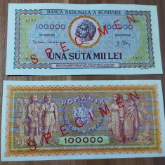 REPRODUCERE bancnota specimen 1 milion 1947- Romania