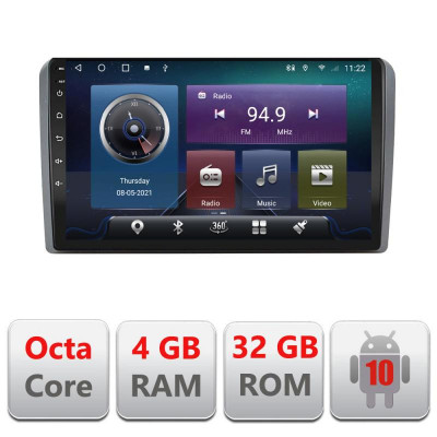Navigatie dedicata Audi A3 8P C-049 Octa Core cu Android Radio Bluetooth Internet GPS WIFI 4+32GB CarStore Technology foto
