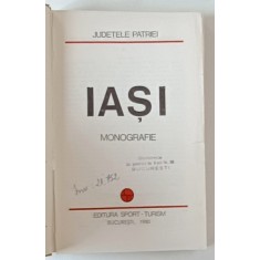 JUDETELE PATRIEI , MONOGRAFIE , IASI , 1980