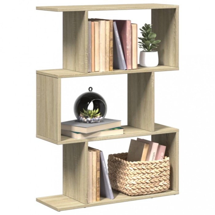 vidaXL Bibliotecă/separator 3 niveluri stejar sonoma 70x24x97 cm lemn 858113