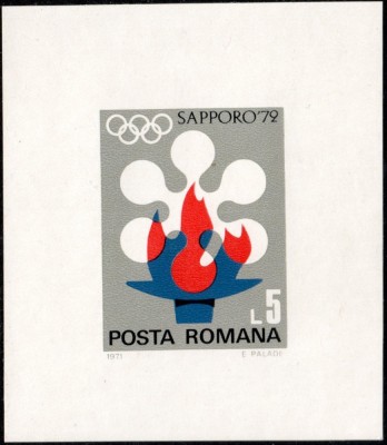 Romania 1971- Jocurile Olimpice SAPPORO 1972- COLITA NEDANTELATA LP.779 MNH** foto