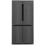 Combina frigorifica Bosch KFN96AXEA, 605 l, NoFrost, Home Connect, Clasa E, H 183 cm, Inox negru AntiAmprenta