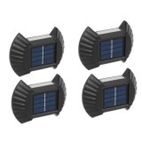 Set 4 Lampi solare de perete, FOXMAG24, lumina calda, cu acumulator, 2 LED-uri