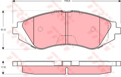 Set placute frana,frana disc DAEWOO NUBIRA Limuzina (KLAJ) (1997 - 2016) TRW GDB3265 foto