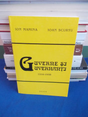 ION MAMINA / ION SCURTU - GUVERNE SI GUVERNANTI ( 1916-1938 ) , BUCURESTI , 1996 foto