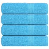 vidaXL Prosoape de m&acirc;nă 4 buc Turcoaz 50x100 cm 360 g/m&sup2; 100% bumbac