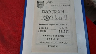 program Unirea Focsani - FCM Brasov foto